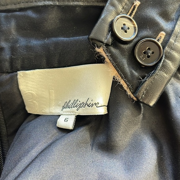 RARE 2010 3.1 Phillip Lim Trapezoid Leather Binding Brown Plaid Skirt Size 6 - Picture 12 of 15